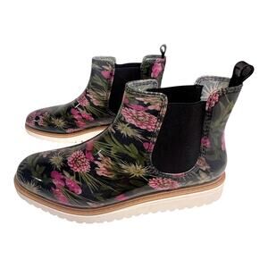 Storm Chelsea Rain Boots Womens 10 Floral Print Dawn Bootie by Cougar Kensington